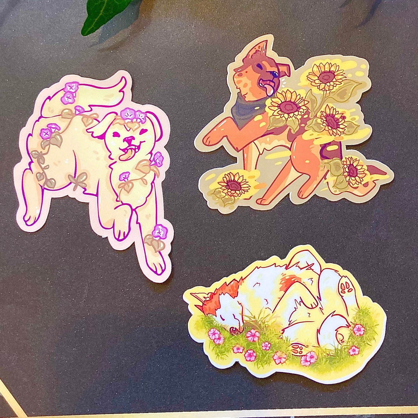 Flower Dogs Sticker Pack