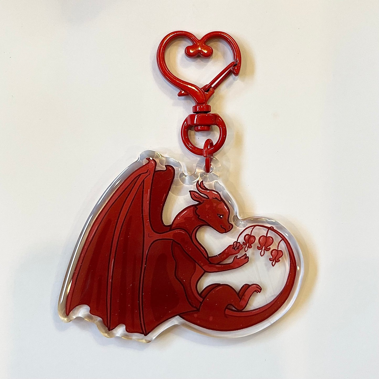 Bleeding Heart Dragon Keychain