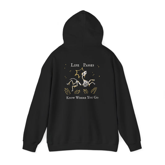 Life Passes Know Where You Go Wolf Hoodie