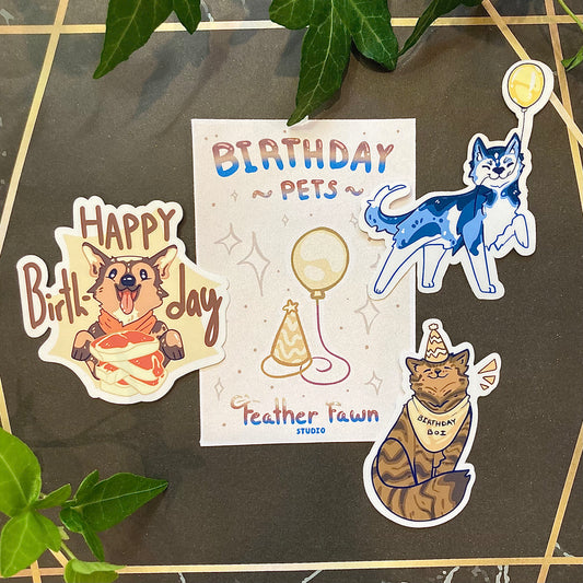 Birthday Pets Sticker Pack