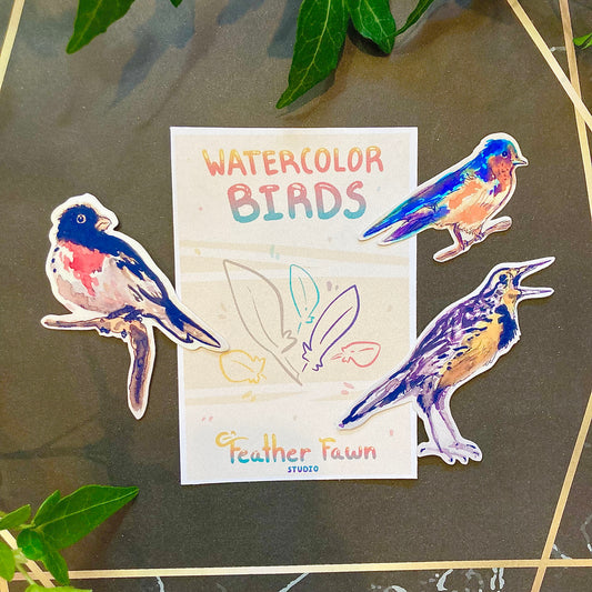 Watercolor Bird Sticker Pack