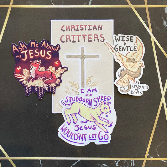 Christian Critters Sticker Pack
