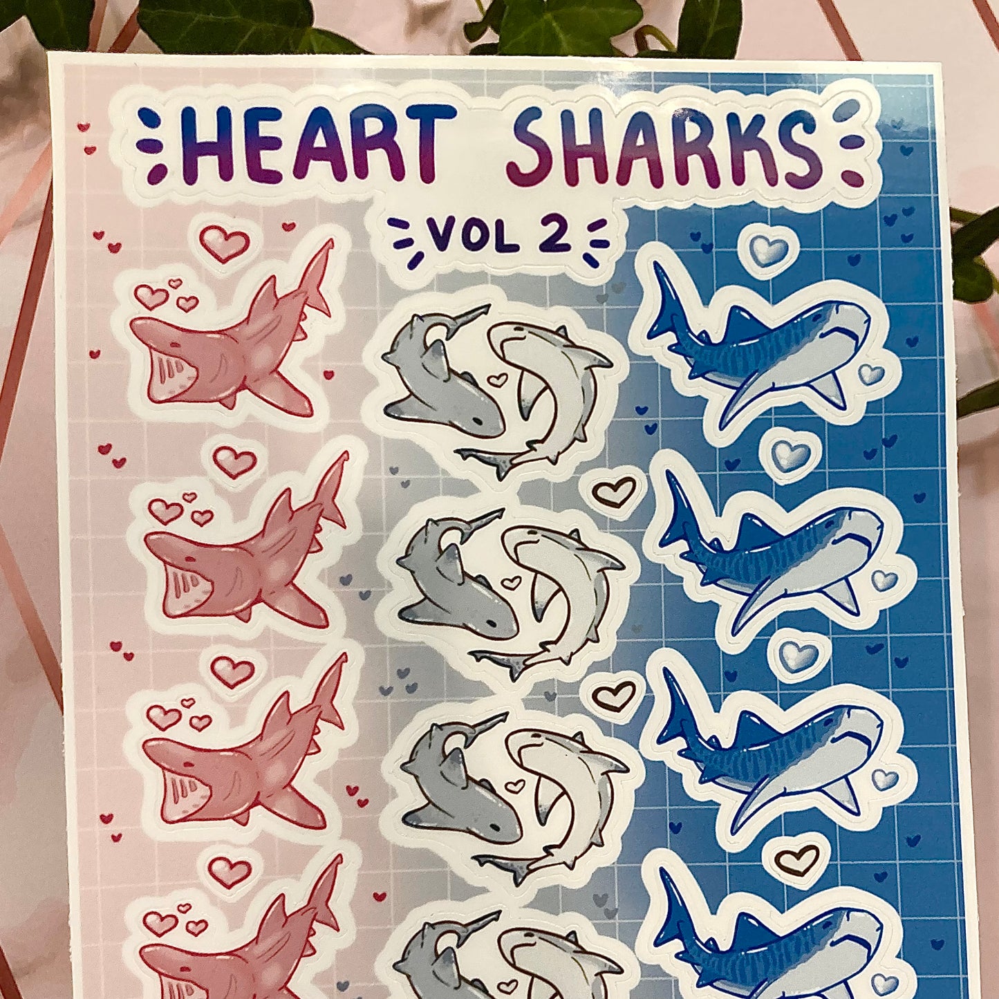 Heart Shark Volume 2 Sticker Sheet!