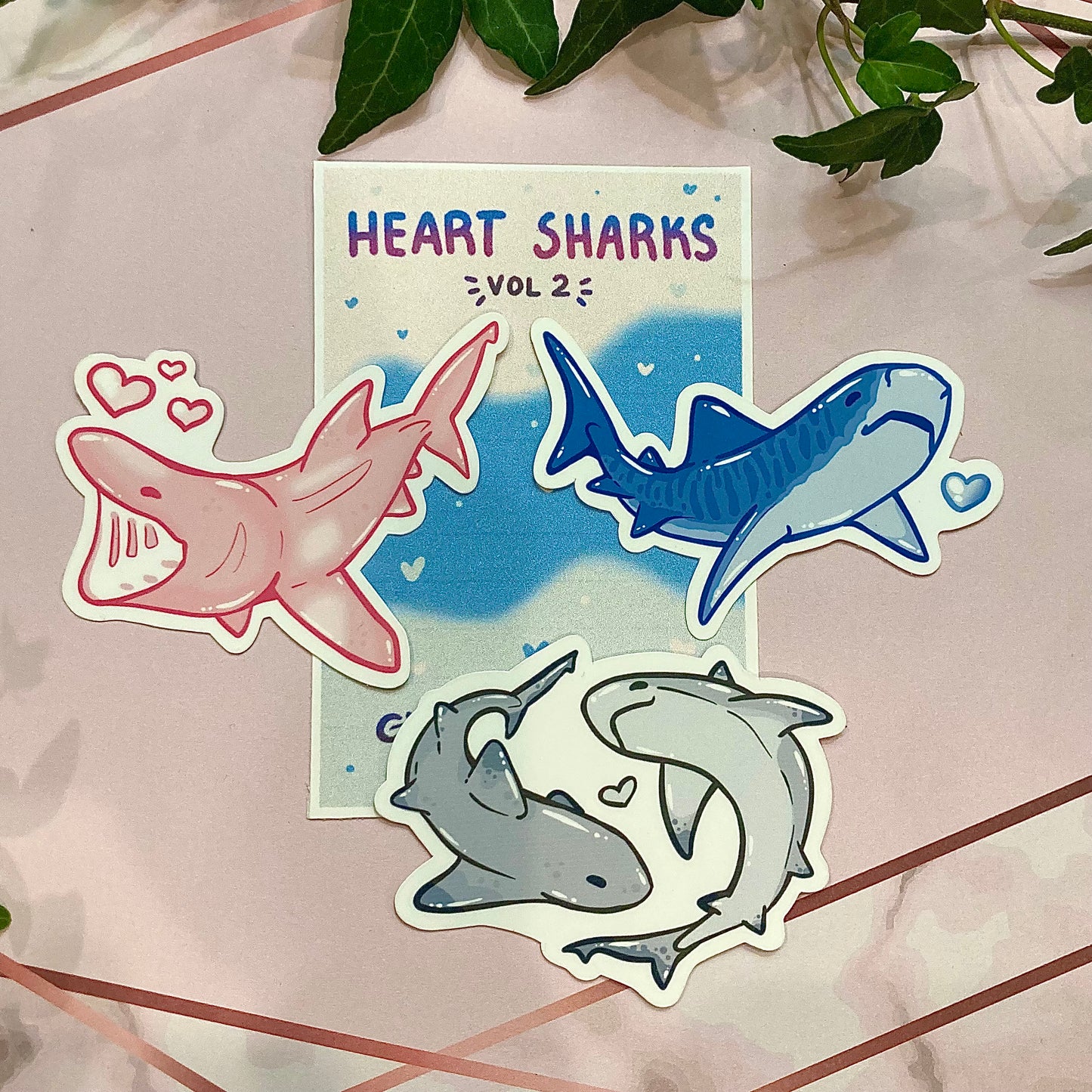 Heart Sharks Volume 2 Die-Cut Stickers!