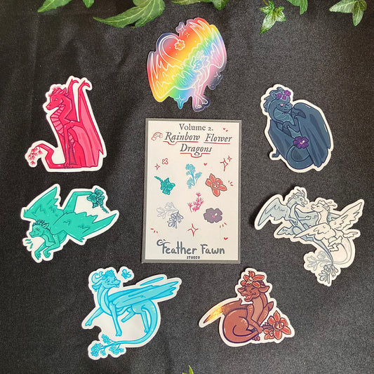 Rainbow Flower Dragon Volume 2 Stickers!