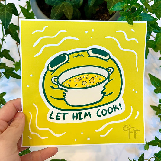 Let Him Cook Frog Mini-Print