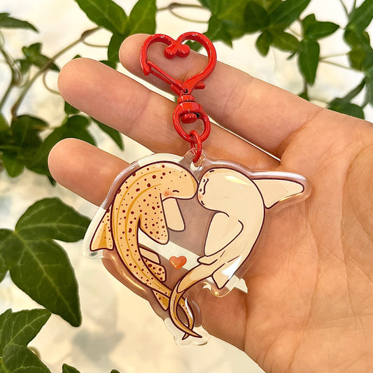 Zebra Heart Sharks Keychain