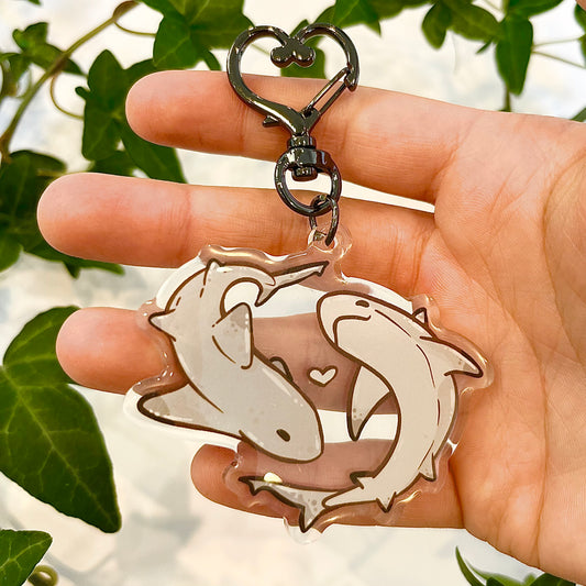 Blacktip Reef Heart Sharks Keychain