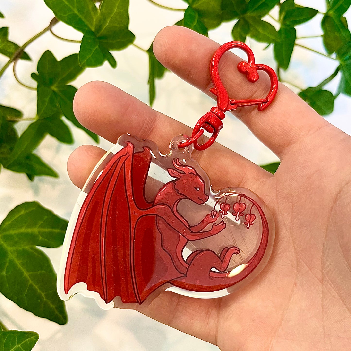 Bleeding Heart Dragon Keychain