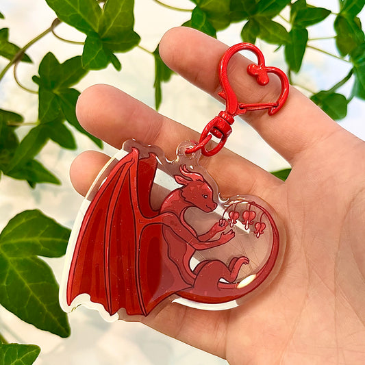 Bleeding Heart Dragon Keychain