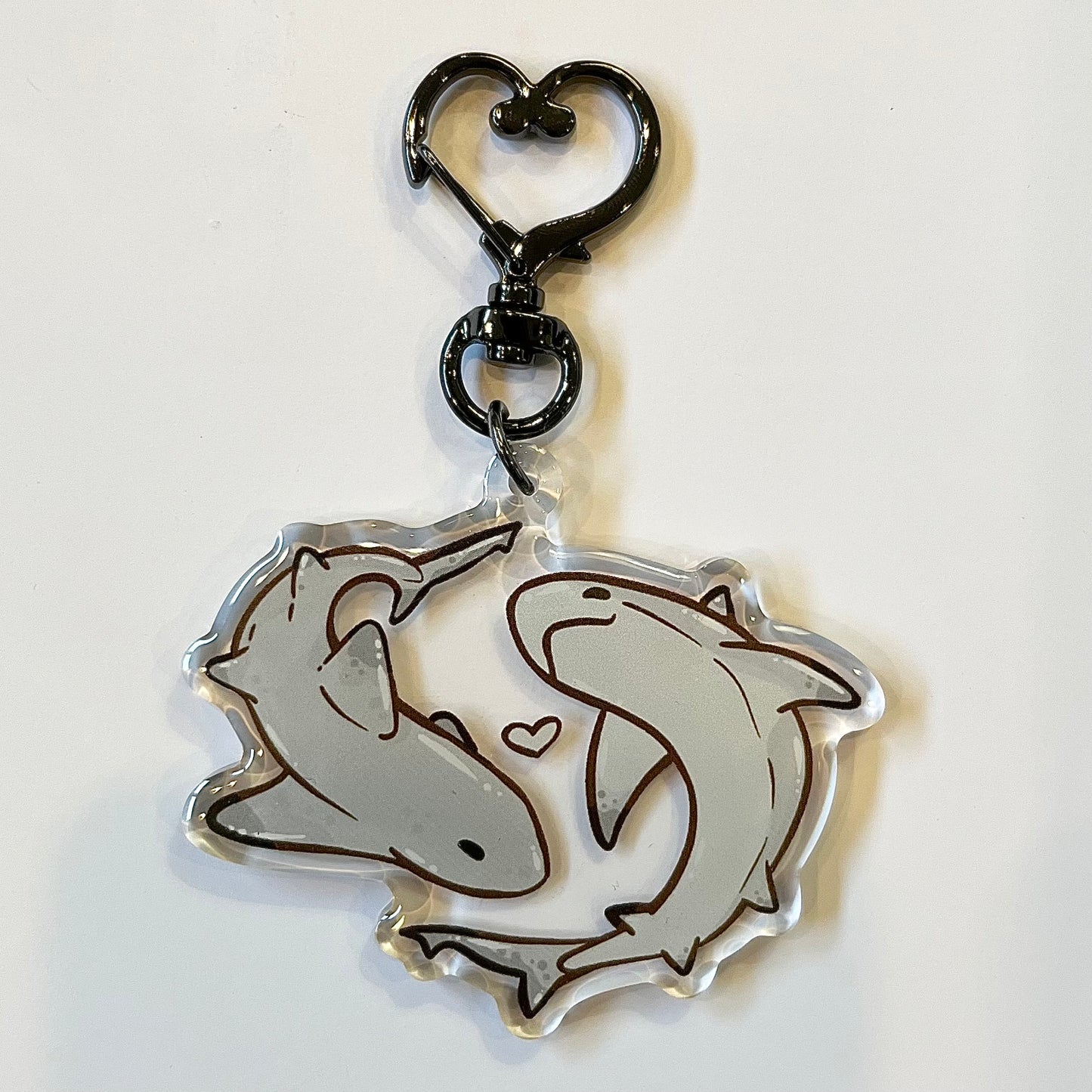 Blacktip Reef Heart Sharks Keychain