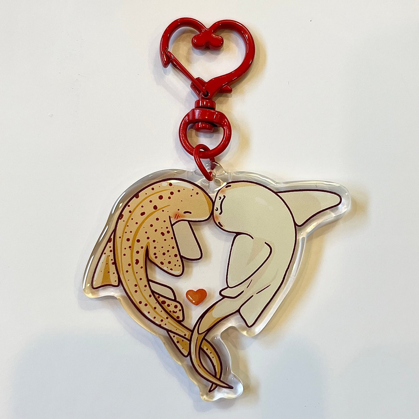Zebra Heart Sharks Keychain