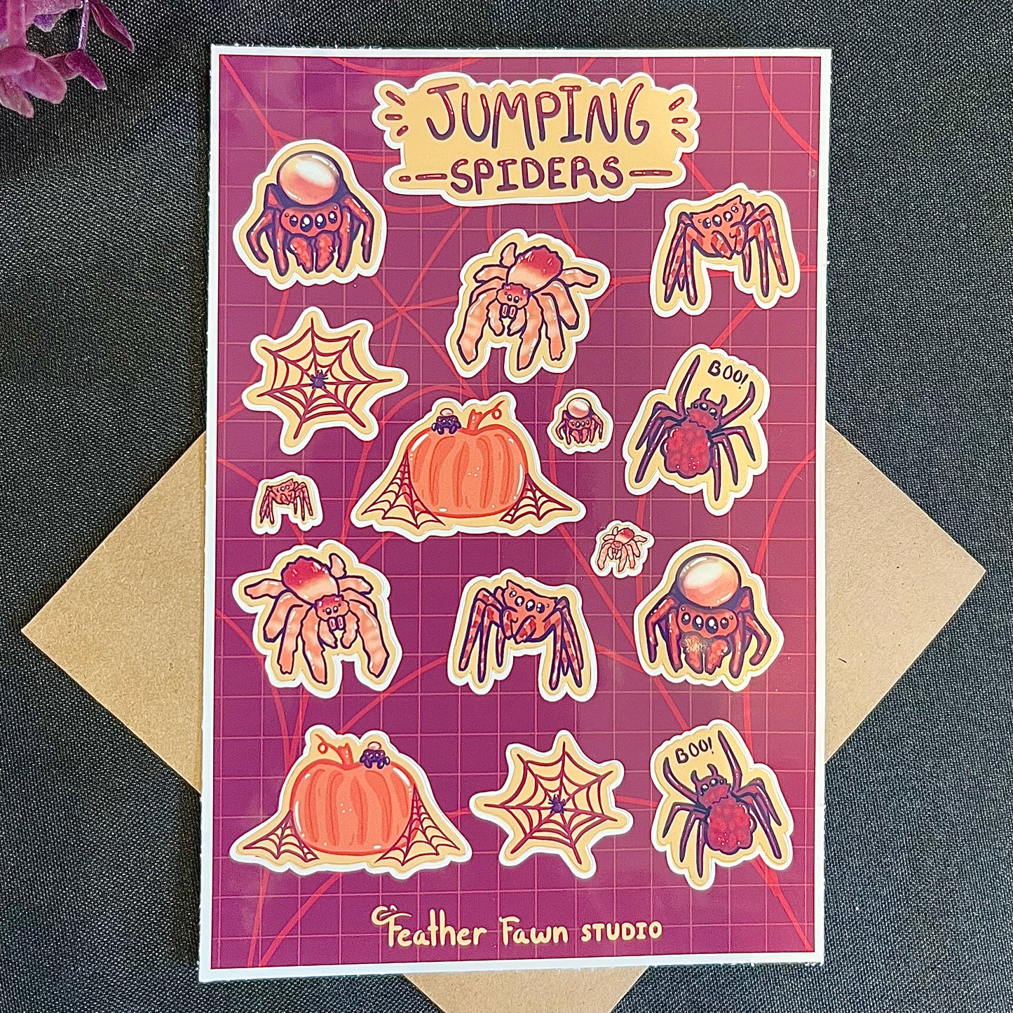 Jumping Spiders Sticker Sheet