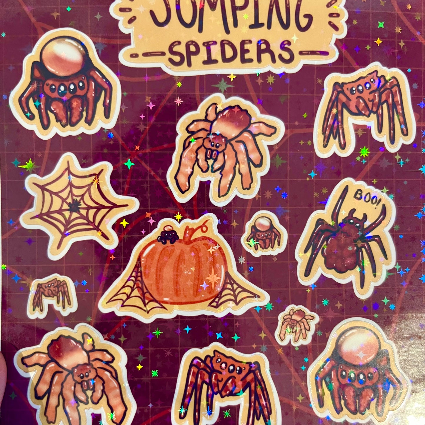 Jumping Spiders Sticker Sheet