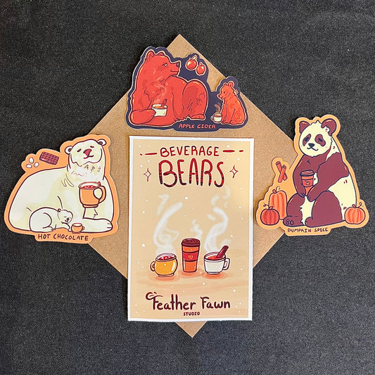 Beverage Bears Sticker Pack
