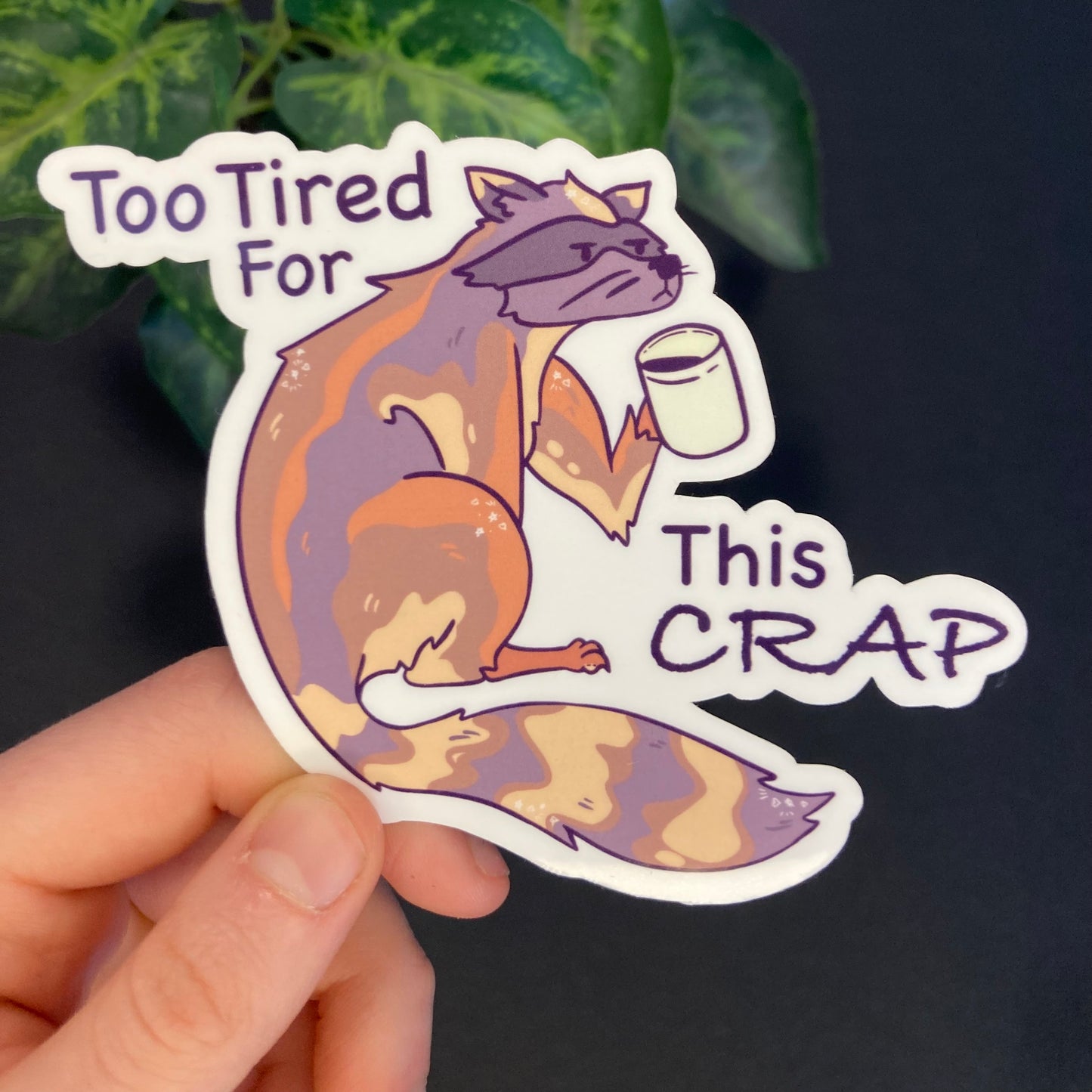 Café Raccoon Stickers