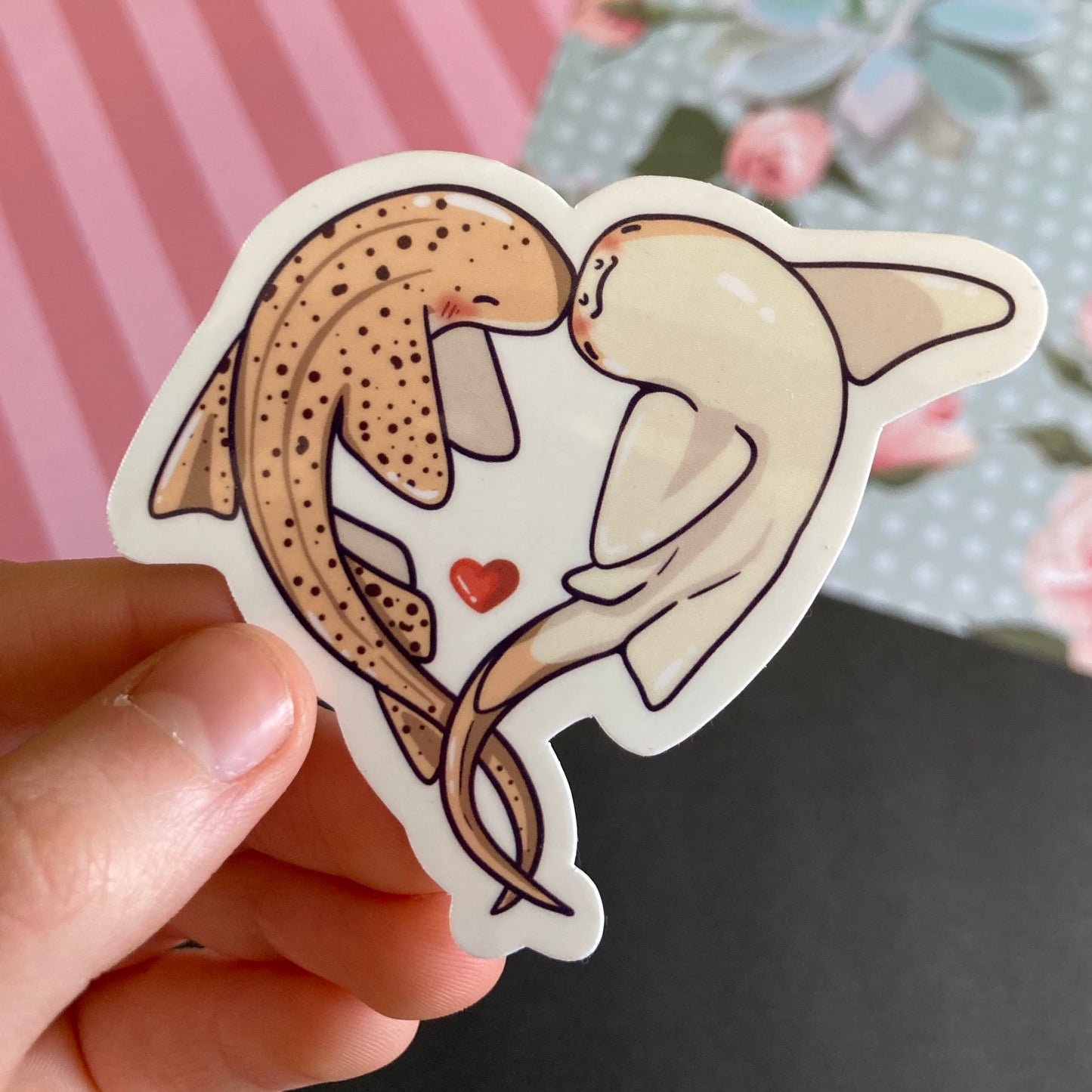 Heart Sharks Die-Cut Stickers