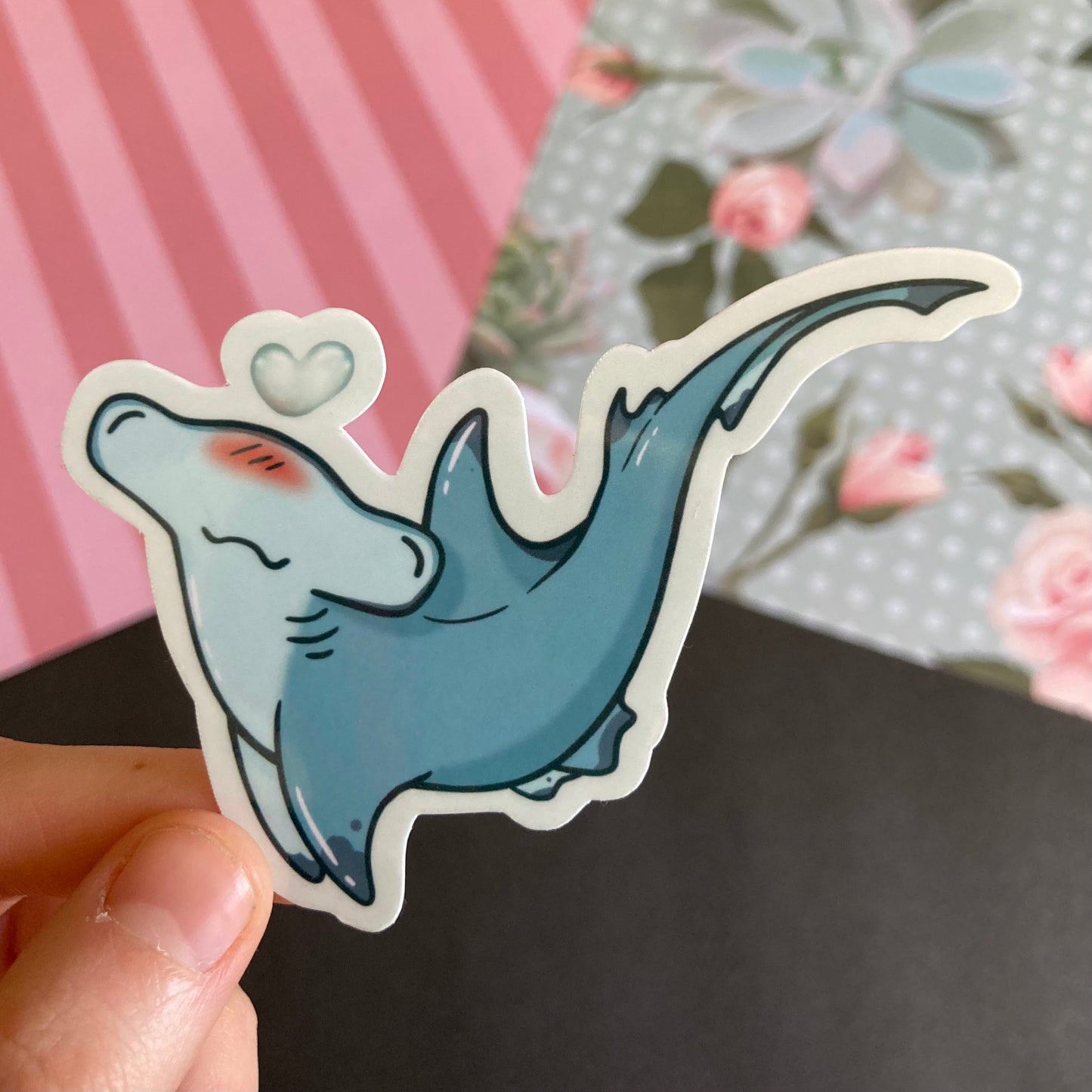 Heart Sharks Die-Cut Stickers