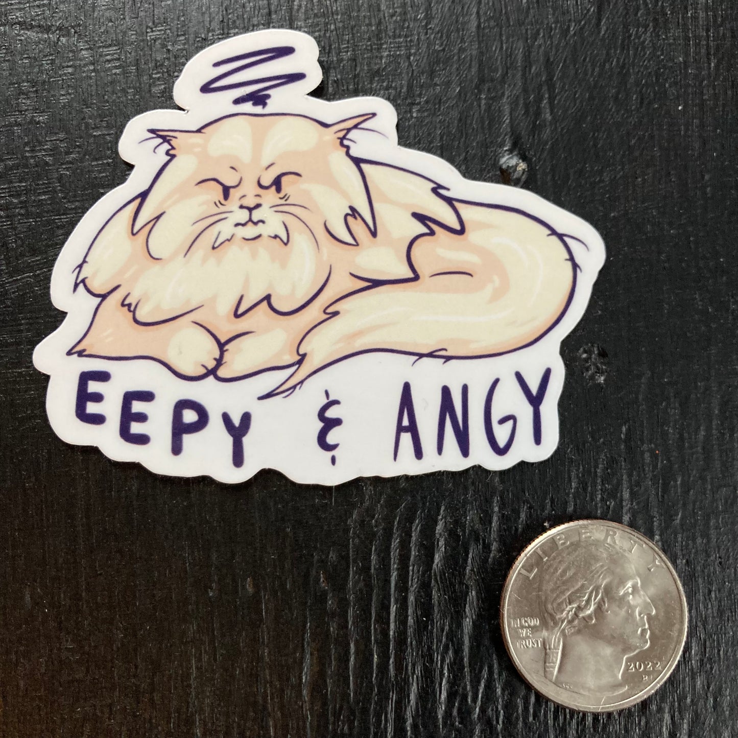 Eepy & Angy Cat Sticker