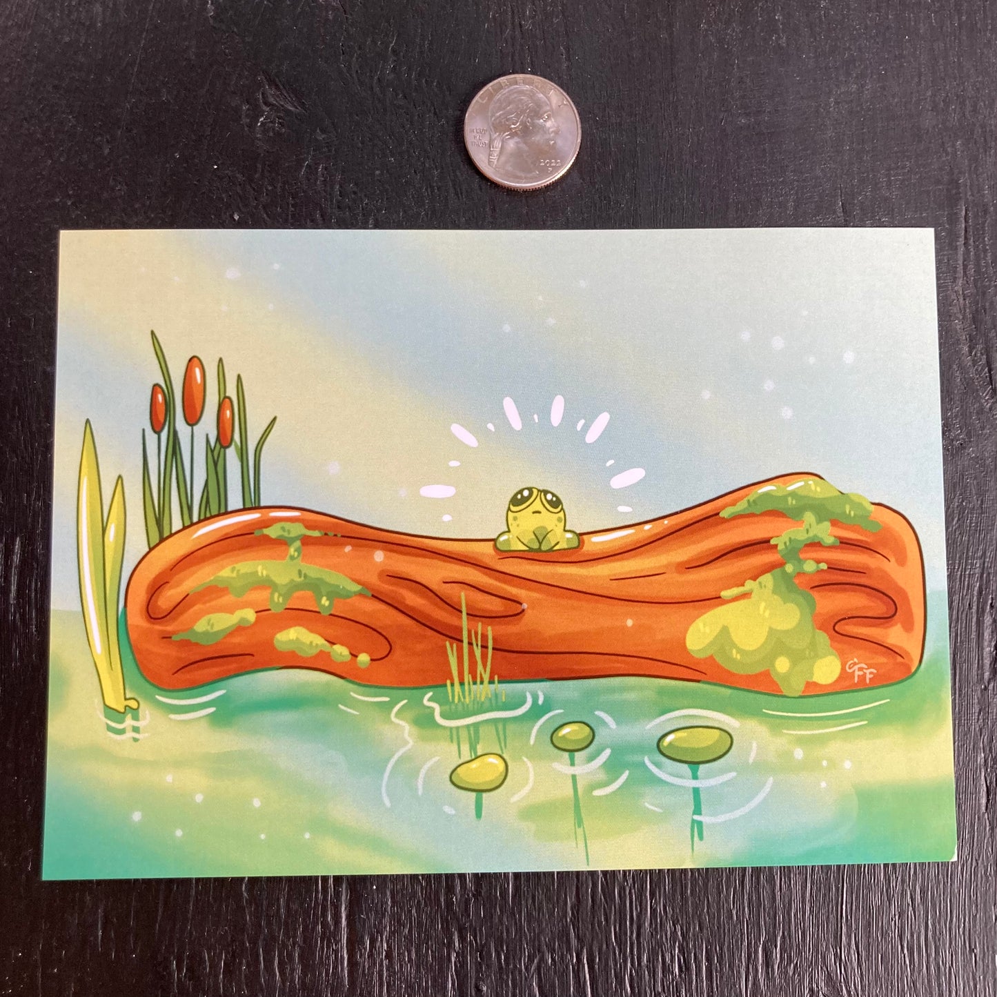 Frog on a Log Mini-Print