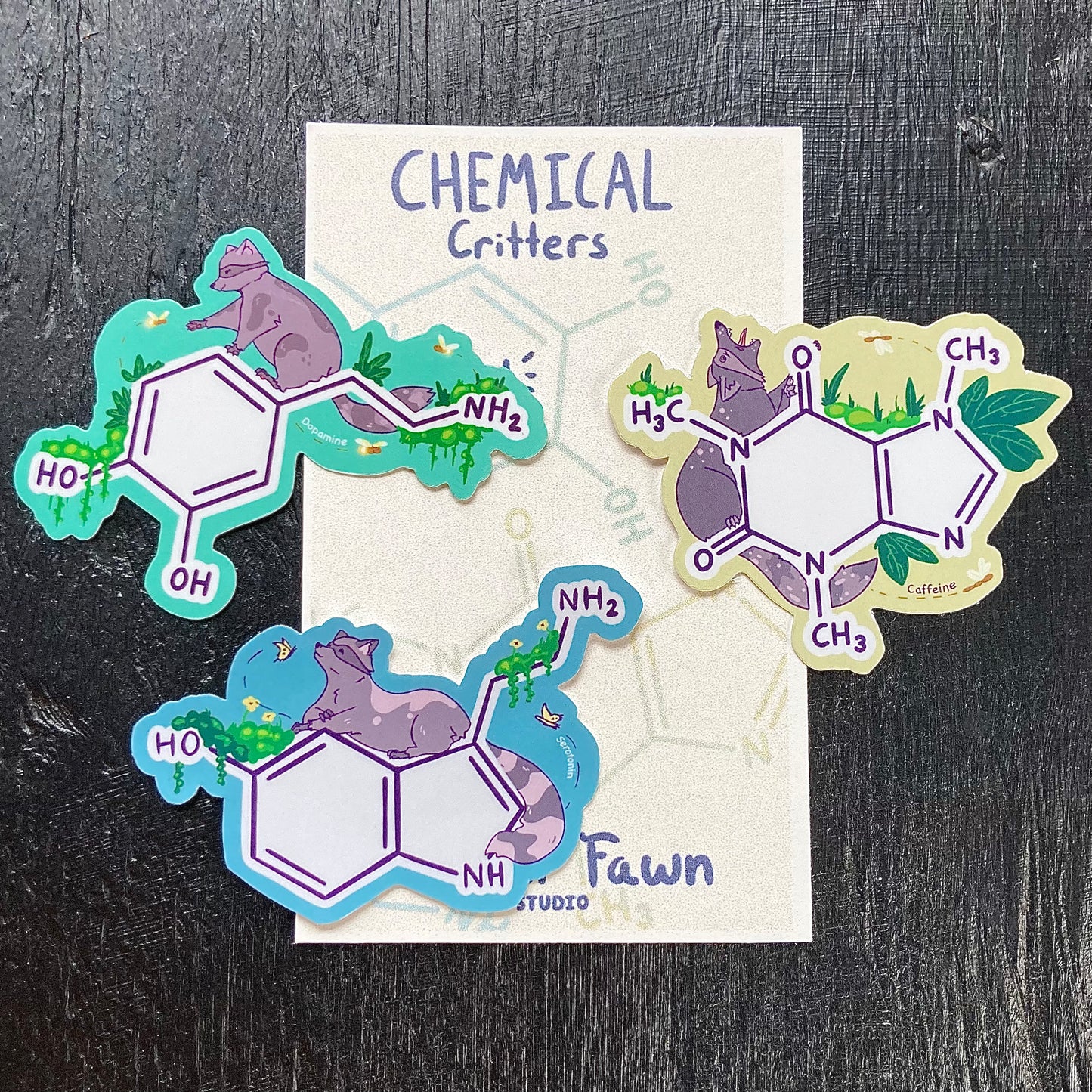 Chemical Raccoon Sticker Pack