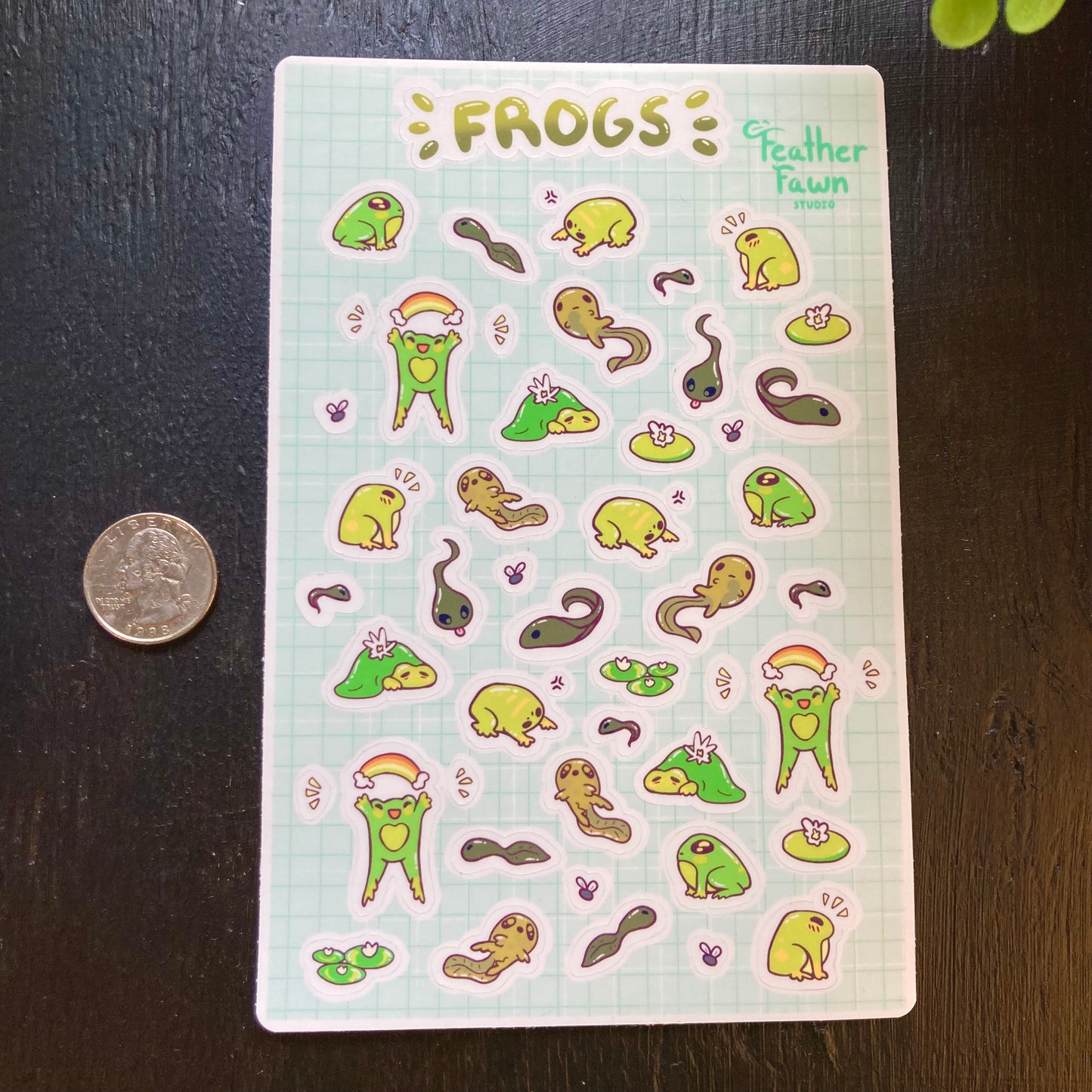 Cute Frogs Sticker Sheet