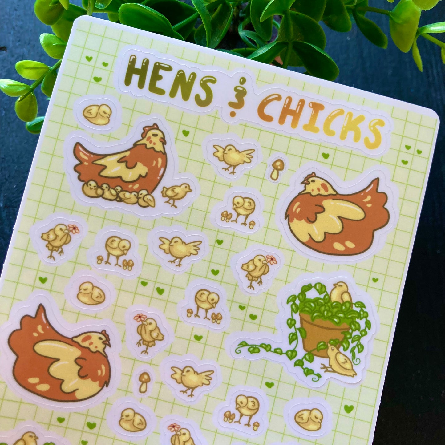 Hens & Chicks Sticker Sheet