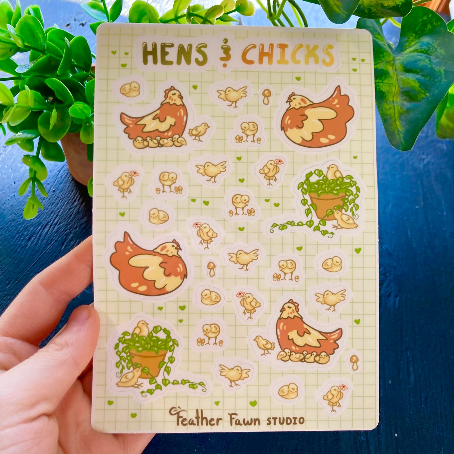 Hens & Chicks Sticker Sheet