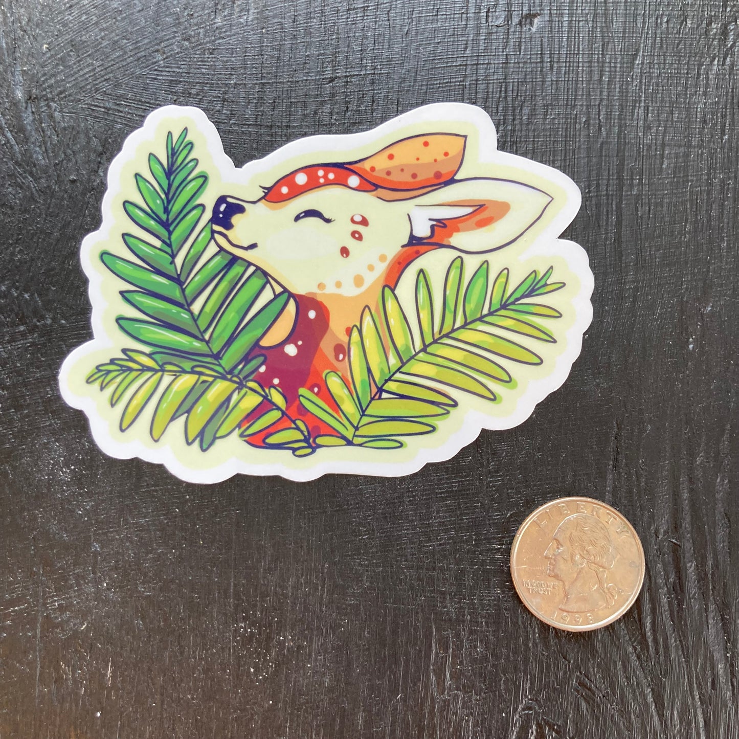 Fern Deer Sticker