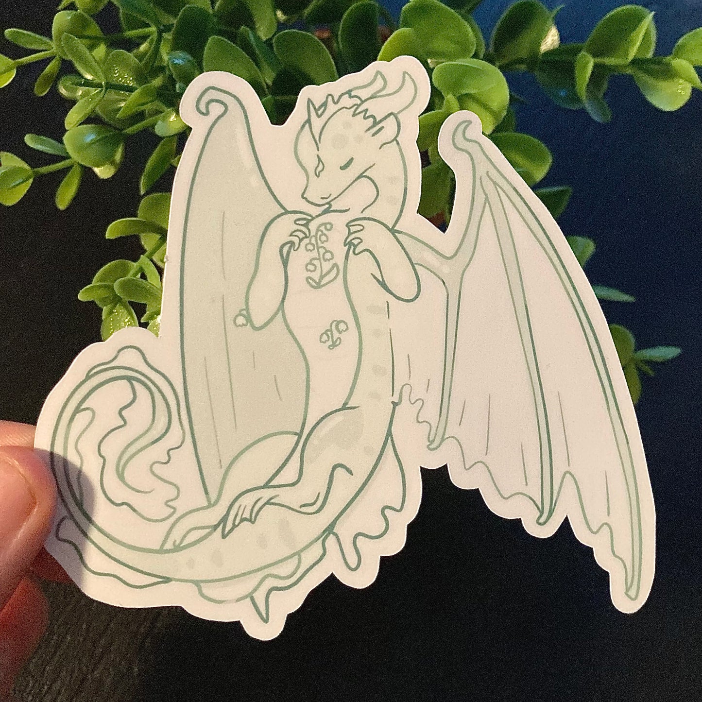 Rainbow Flower Dragon Stickers