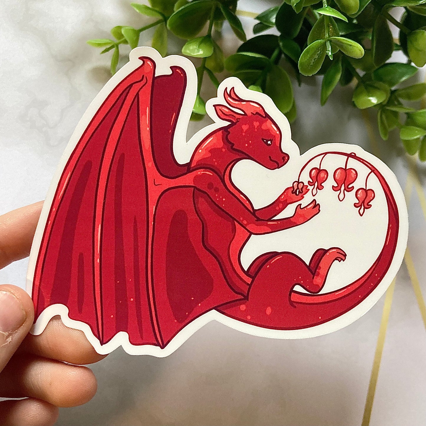 Rainbow Flower Dragon Stickers