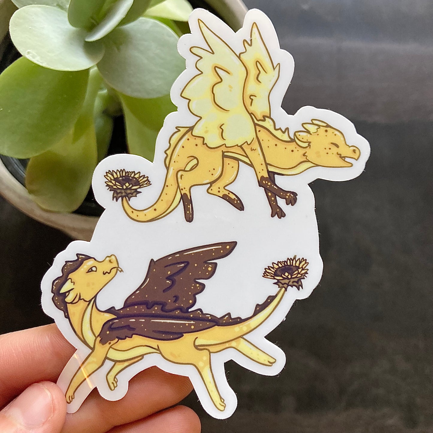 Rainbow Flower Dragon Stickers