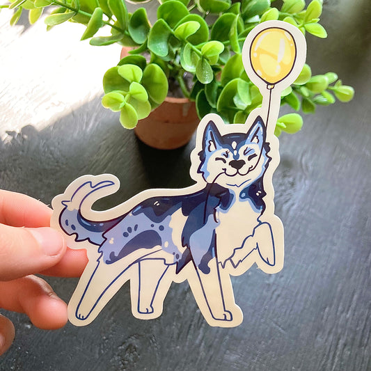 Balloon Husky Sticker