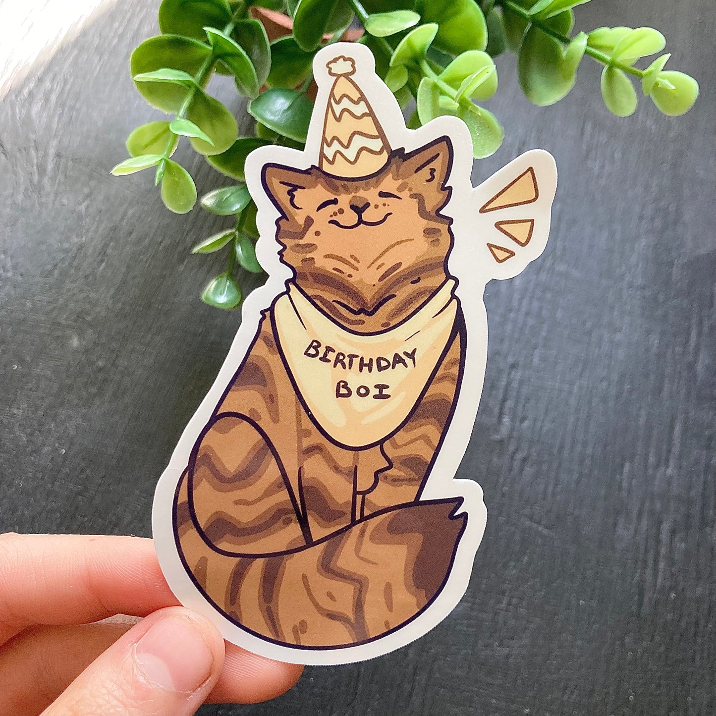 Birthday Cat Sticker