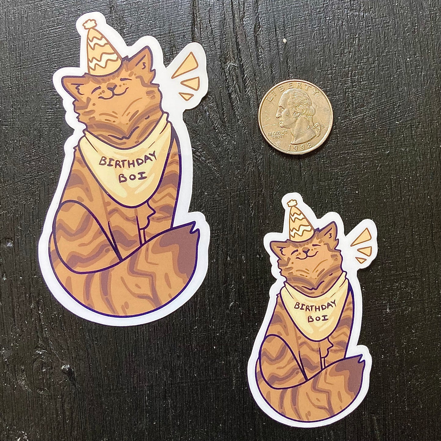 Birthday Cat Sticker