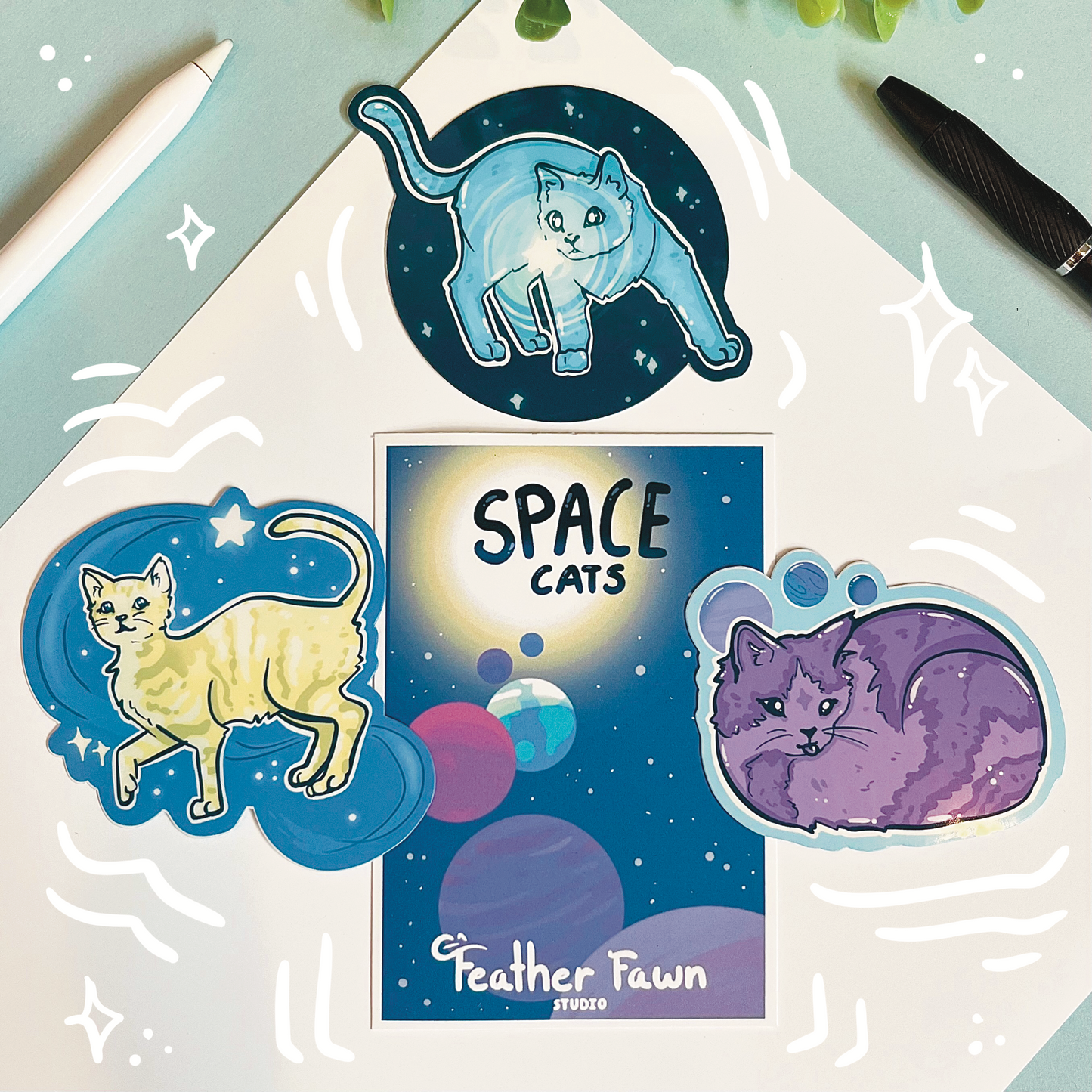 Space Cats Sticker Pack
